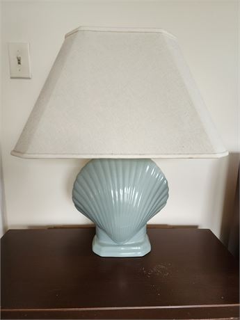 Large Vintage Ceramic Shell Lamp 2 of 2