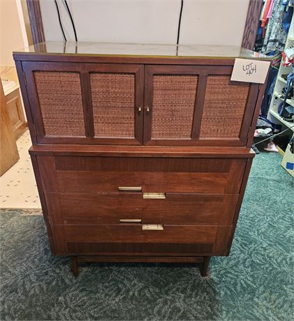 MCM American Of Martinsville Walnut Dresser With Lingerie Drawers