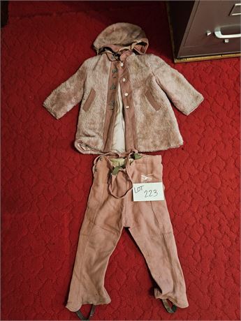 Vintage 50's Era Youth Winter Pants/Winter Coat & Hat