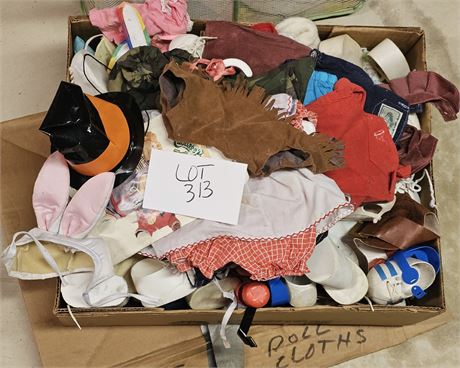 Box Full Of Cabbage Patch Doll Clothes, Shoes & Accessories