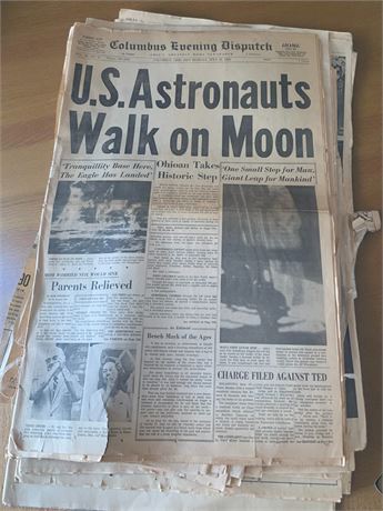 Historical/Political Newspaper Clippings & Bumper Sticker Lot