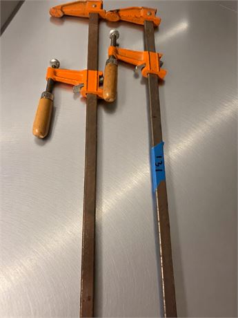 21" Wood Bar Clamps Tool Lot
