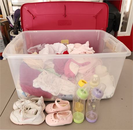 Baby Bottles, Shoes, Clothing