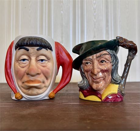 Lot of 2 - Royal Doulton Pied Piper D6462 & Dave Grossman Jester Mug