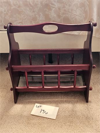 Wood Newspaper Rack