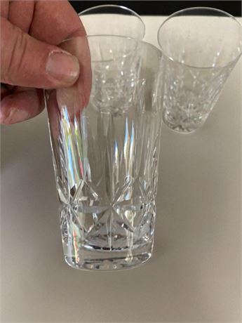 Lead-Free Crystalline Marquis by Waterford Markham Wedge Cut Highball Glass Set