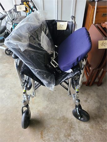 Drive Folding Wheel Chair XL with Cushion Pads & More