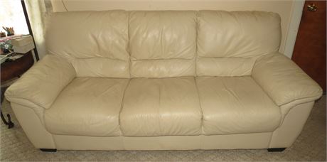 White Leather Sofa