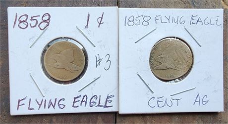 (2) 1858 Flying Eagles