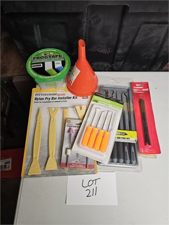Frog Tape, Hook Set, Pry Bar Kit & More