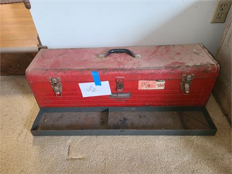 Craftsman Red Carpenters Box with Mixed Pipe Wrenches