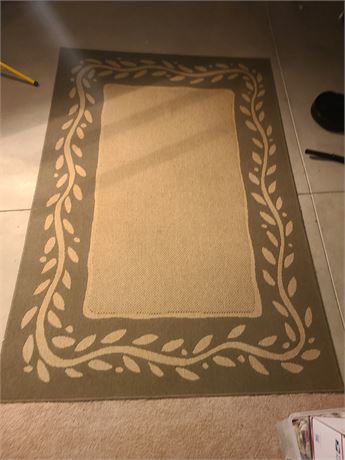 Indoor/Outdoor Neutral Fall Colors Area Rug