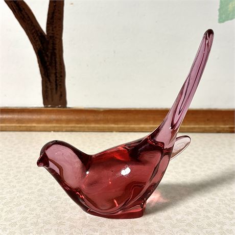 Fenton Art Glass Bird of Happiness Figurine - 5.5"T