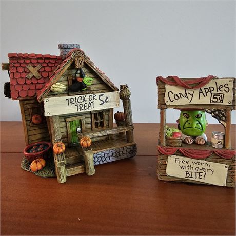 "Lucy's Trick or Treat Farmhouse"PEANUTS~Trick-or-Treat Village Collection w/COA