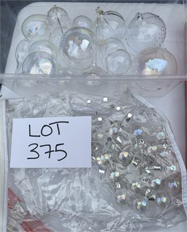 Vintage Crystal Ornament and Garland Lot