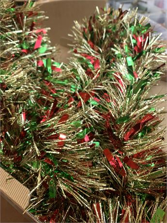 Red - Gold - Green - Tinsel Garland Lot