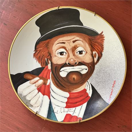 AUTOGRAPHED (?) Red Skelton Freddie the Freeloader LE Collector Plate