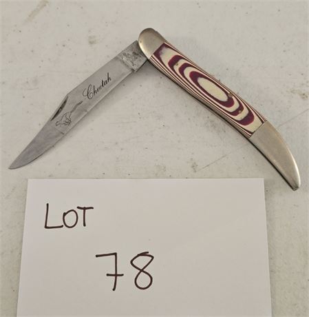Frost Cutlery Single Blade Candy Stripe Pocket Knife 4" Blade