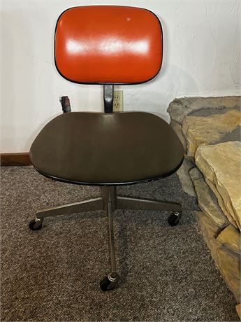 Vintage Orange backed Steelcase Desk Chair