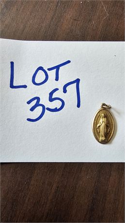 10K "Our Lady Of Fatima" Gold Pendant 1.92 DWT