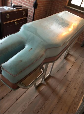 Vintage MCM Teal Blue/Orange Padded Massage Table
