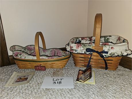 Longaberger 1995 Woven Traditions Basket w/Separator & Liner