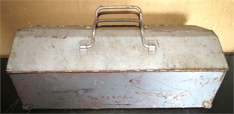 Vintage Toolbox With Masonry Tools