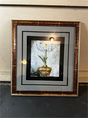 Framed Floral Art Piece