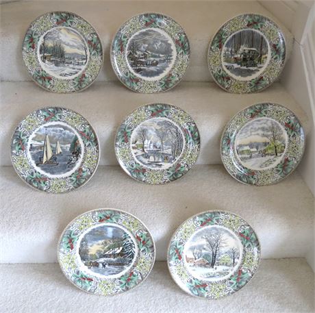 Adams Winter Scenes Decorative Plates