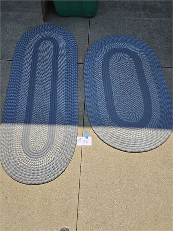 Country Blue Braided Rugs