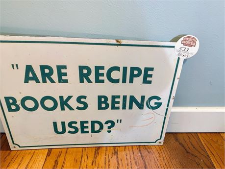 Kitchen Signage - Are Recipe Books Being Used