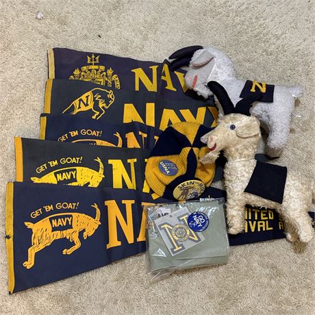Vintage U.S. Naval Academy, Navy Memorabilia - Pennants, Plush and More!
