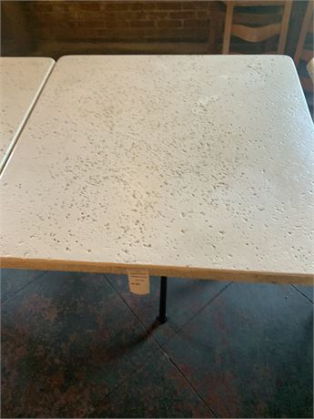 Plastic Terrazzo-style Square Dining Table 36 Inch