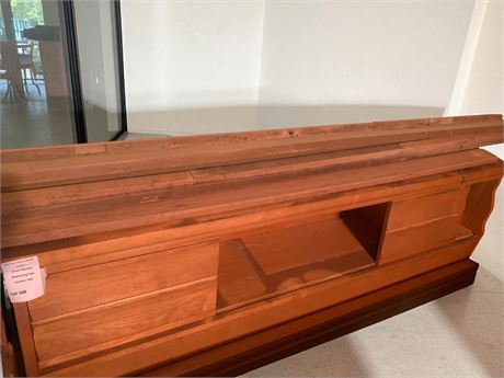 Vintage Full Size Maplewood Headboard & Bed Frame