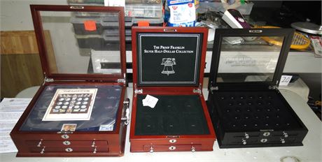 3 Coin Collectors Boxes
