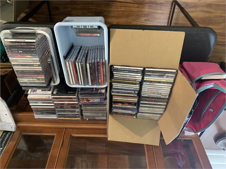 CD Lot in Plastic Storage Tote