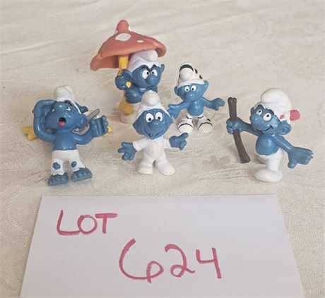 Vintage Schleich Peyo Mixed Smurf Figurines 80's Original PVC Smurfs