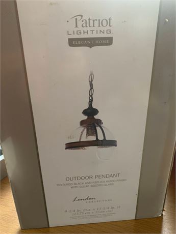 Patriot Lighting London Collection Outdoor Pendant Light In Original Box