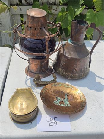 Handmade Copper Kettle, Brass Trinket Box, Simon Copper Lantern & More
