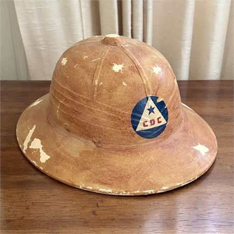 1930s/40s US Military Pressed Fiber Sun Helmet