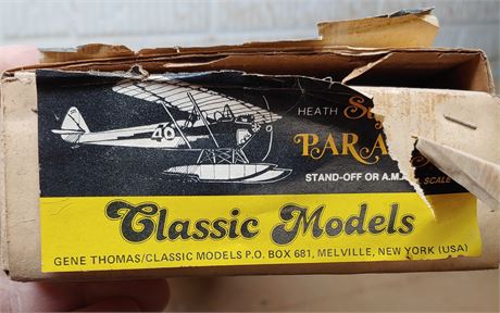 NOS*  Wooden Model Airplane "Classic 1929 Super Parasol" Kit