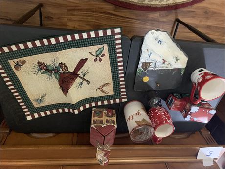 Christmas Lot - Mugs - Placemats - Candle & More