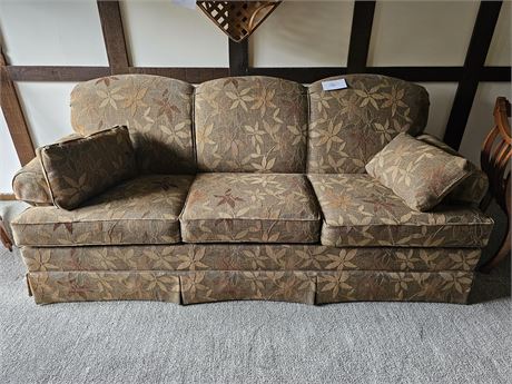 Smith Brothers Brown Tones, Leaf Pattern Couch