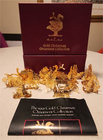 Danbury Mint Gold Ornaments