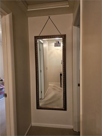 Large Coppertone Beveled Glass Mirror