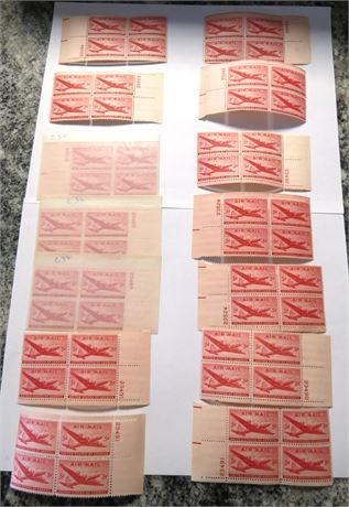 US Air Mail Stamps: 5 Cents "Twin Motored Transport Plane"