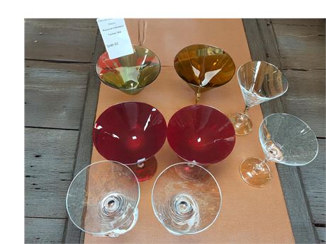 Crystal Martini Glasses - Ambiance Collections, Marquis by Waterford Clear, Red
