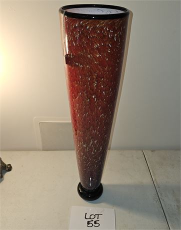 Don Drumm Studio Large Paperweight Art Glass Vase