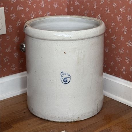 Primitive 6 Gallon Stoneware Crock