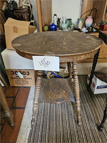 Antique Quarter Sawn Oak Parlor Table